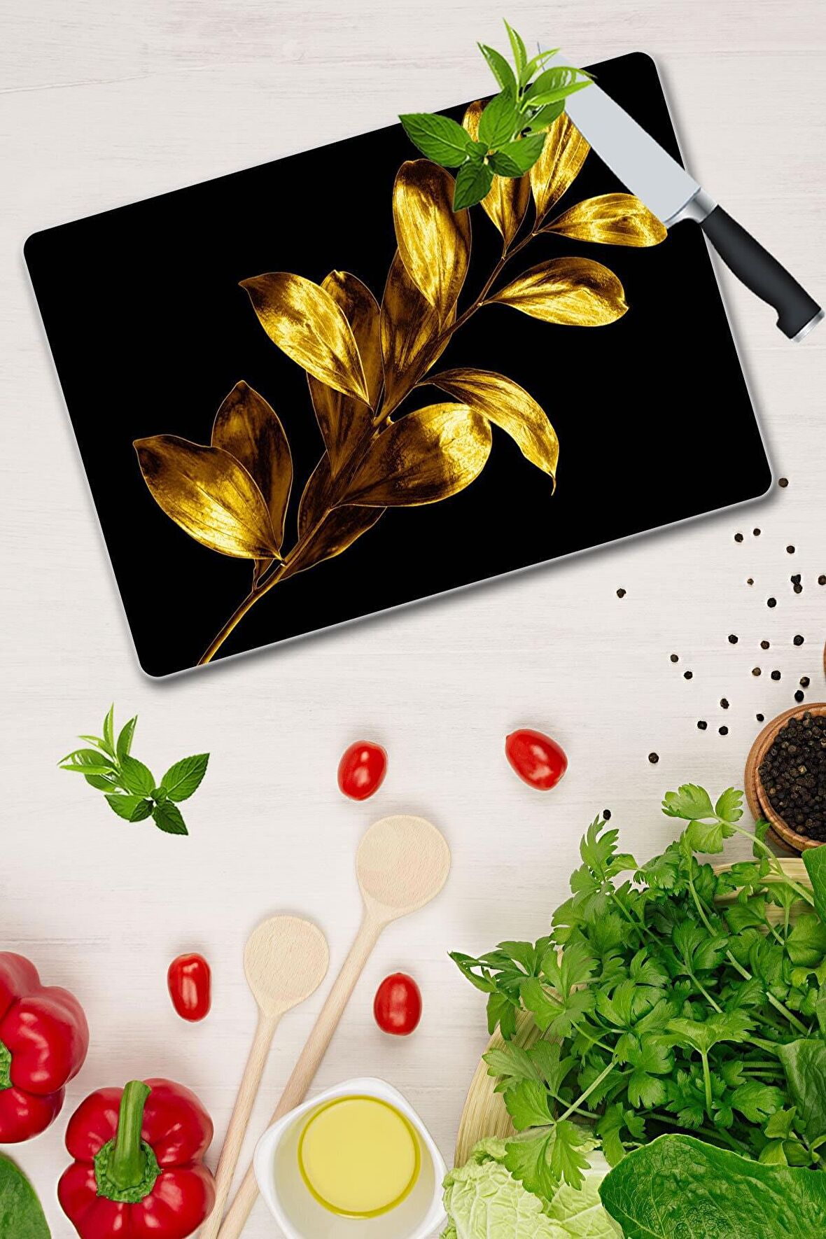 Saban Tek Buğday  Cam Kesme Tahtası - Cam Kesme Tablası | 20 Cm X 30 Cm